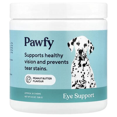 Eye Support, For Dogs, 6 Months+, Peanut Butter, 30 Chews, 4.5 oz (128 g)