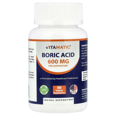 Vitamatic вагинальные суппозитории Boric Acid 600 mg 60 шт.