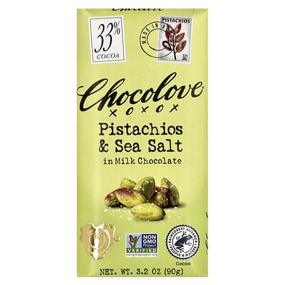 Шоколад Chocolove с фисташками и морской солью, 3.2 oz (90 g)