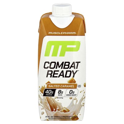 Протеиновый коктейль Combat Ready™, Salted Caramel, 17 fl oz (500 ml)