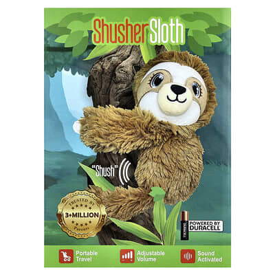 Shusher Sloth, Soft Toy Sound Module , 1 Count