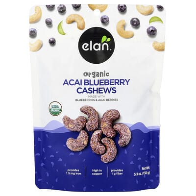 Elan органические ягоды асаи, черника, кешью, 150 g