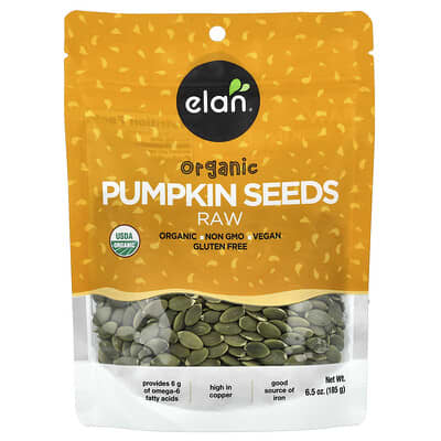 Organic Pumpkin Seeds, Raw , 6.5 oz (185 g)