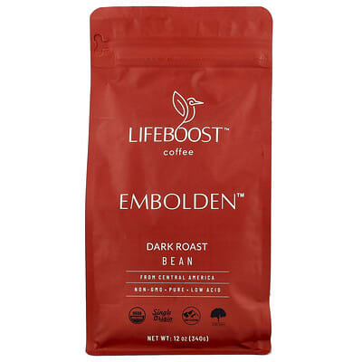 Кофе Lifeboost Embolden™, зерновой, темная обжарка, 12 oz (340 g)