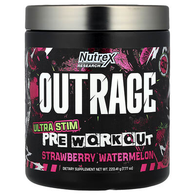 Предтренировочный комплекс Nutrex Research Outrage Strawberry Watermelon, 7.77 oz (220.41 g)