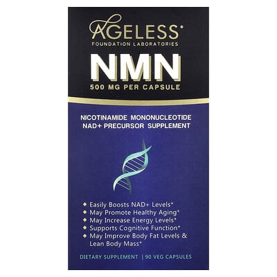 NMN, 500 mg, 90 Veg Capsules