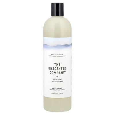 Body Soap, For All Skin Types, Fragrance Free, 16.9 fl oz (500 ml)