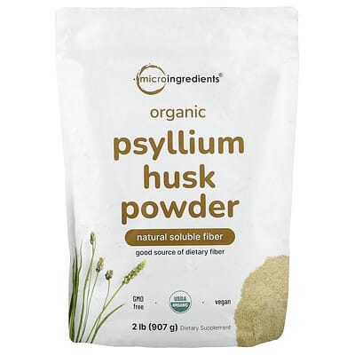 Organic Psyllium Husk Powder, 2 lb (907 g)