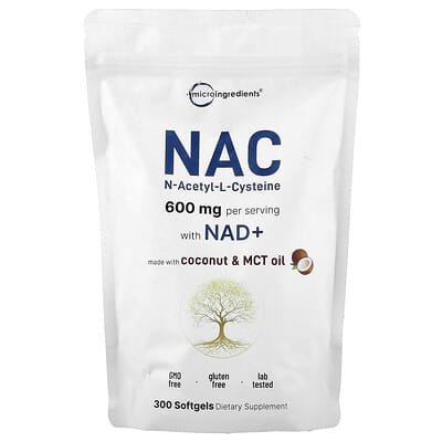 NAC с NAD+, 300 мягких капсул