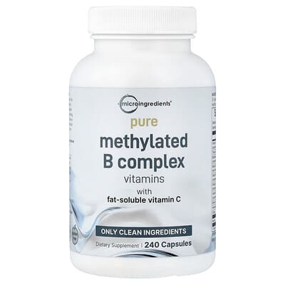 Витаминный комплекс Micro Ingredients Pure Methylated B Complex с витамином C, 240 капсул
