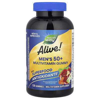 Мужские витаминные мармеладки Alive!® 50+ Fruit, 130 Gummies