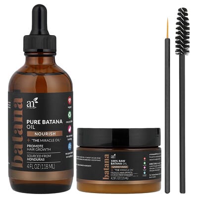 artnaturals Pure Batana Oil набор для роста волос, 4 предмета