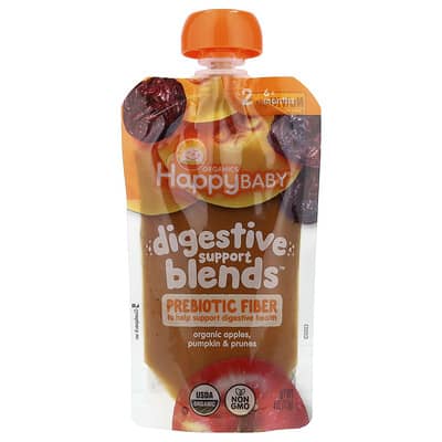 Happy Baby®, Digestive Support Blends™, 6+ Months, Organic Apples, Pumpkin & Prunes, 4 oz (113 g)