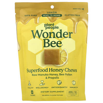 WonderBee®, Superfood Honey Chews, Lemon, MGO 400+, 30 Chews