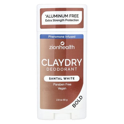 Zion Health дезодорант Bold ClayDry, Santal White, 80 g