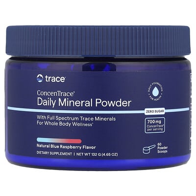 Минеральный порошок ConcenTrace®, Blue Raspberry, 4.65 oz (132 g)