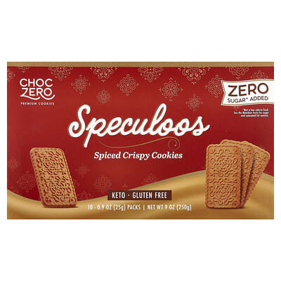Premium Cookies, Speculoos, Spiced Crispy Cookies, 10 Packs, 0.9 oz (25 g) Each