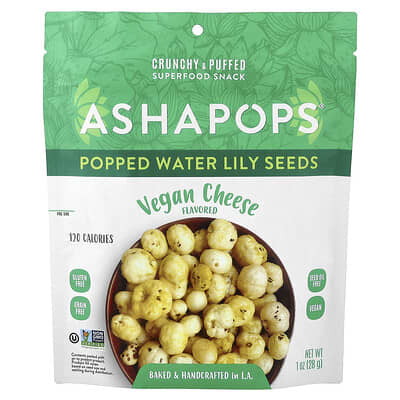 Popped Water Lily Seeds, Vegan Cheese, 1 oz (28 g)