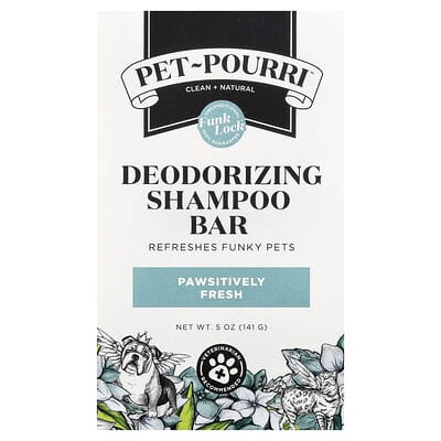 Pet-Pourri™, Deodorizing Shampoo Bar, Pawsitively Fresh, 5 oz (141 g)