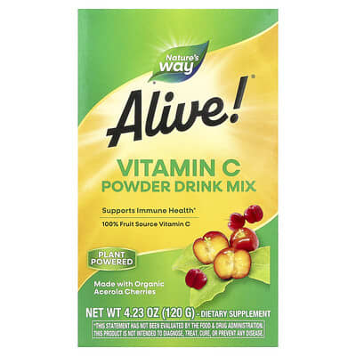 Alive!® Порошковый напиток с витамином C, 4.23 oz (120 g)
