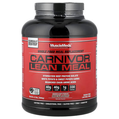 Carnivor™ Lean Meal, вкус Mocha Latte, 4.3 lbs (1,980 g)