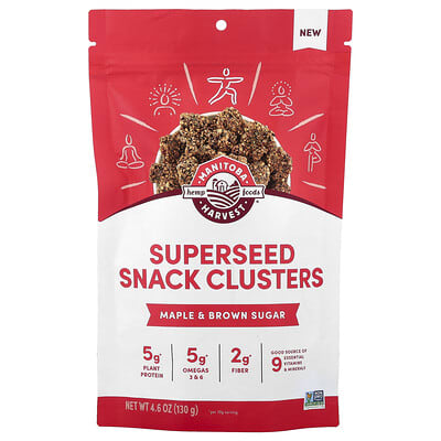 Снеки Superseed Clusters, Maple & Brown Sugar, 4.6 oz (130 g)