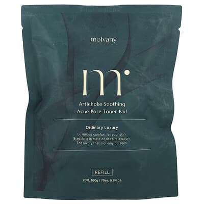 Molvany Тоник для успокоения кожи от акне, 70 дисков, 5.64 oz (160 g)