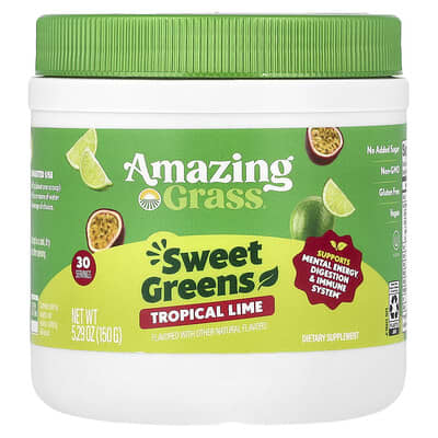 Смесь Sweet Greens, Tropical Lime, 5.29 oz (150 g)