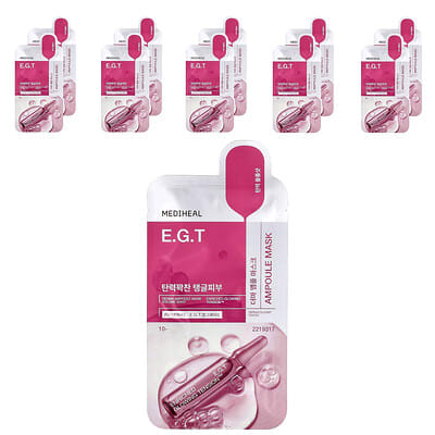 E.G.T Derma Ampoule Beauty Mask, 10 Sheets, 0.87 fl oz (26 ml) Each