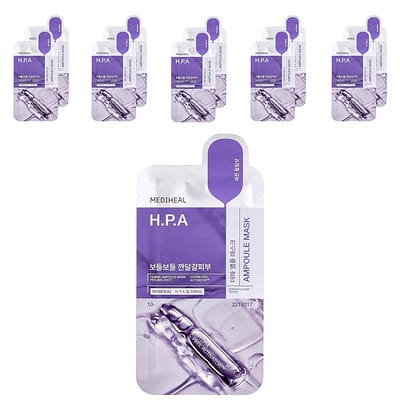 Маска для лица MEDIHEAL H.P.A Derma Ampoule Beauty Mask, 10 Sheets, 0.87 fl oz (26 ml)