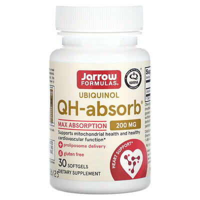 Ubiquinol, QH-Absorb®, Max Absorption, 200 mg, 30 Softgels
