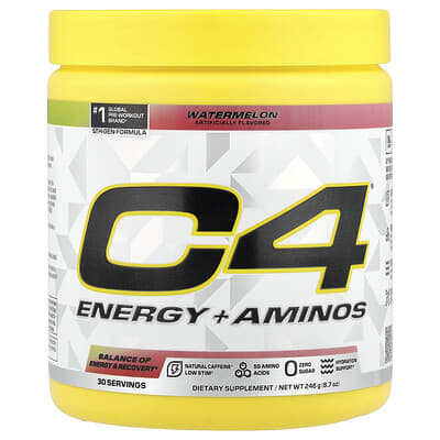 C4® Energy + Aminos, арбуз, 8.7 oz (246 g)
