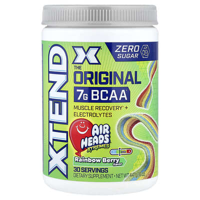 7G BCAA, Air Heads Extreme Candy® Rainbow Berry, 16 oz (447 g)