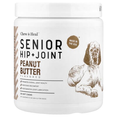 Senior Hip + Joint, For Dogs, Peanut Butter , 120 Soft Chews, 9.3 oz (264 g)