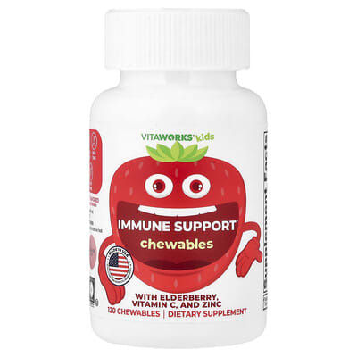 Kids, Immune Support, Mixed Berry, 120 Chewables