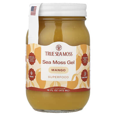 Суперфуд гель из морского мха, манго, 16 fl oz (473 ml)