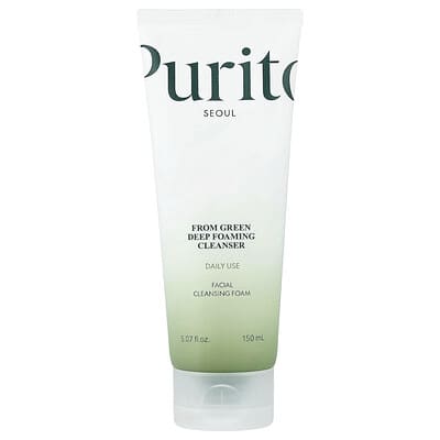 Очищающее средство Purito From Green Deep Foaming Cleanser, 5.07 fl oz (150 ml)