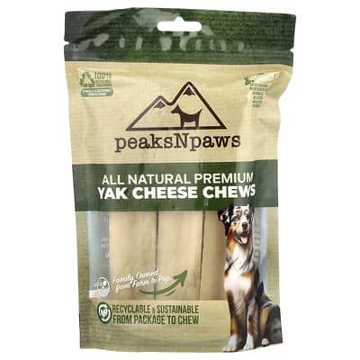 All Natural Premium Yak Cheese Chews, X-Large , 3 Chews, 15 oz