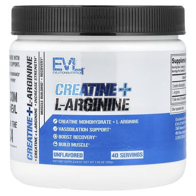 Креатин + L-Arginine, без вкуса, 7.05 oz (200 g)