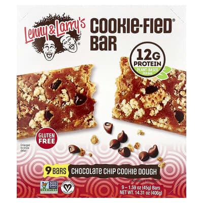 Lenny & Larry's Cookie-Fied® батончик Chocolate Chip Cookie Dough 9 шт 1.59 oz (45 g)