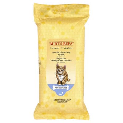 Burt's Bees Влажные салтки с маслом масла сливочного масла для котят, 50 шт