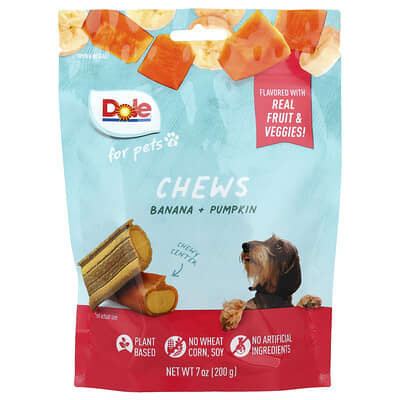 Chews, Banana + Pumpkin, 7 oz (200 g)