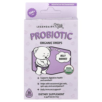 Probiotic Organic Drops, 0+ Months, 0.34 fl oz (10 ml)