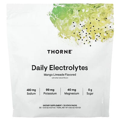Daily Electrolytes, Mango Limeade, 30 Stick Packs, 0.15 oz (4.37 g) Each