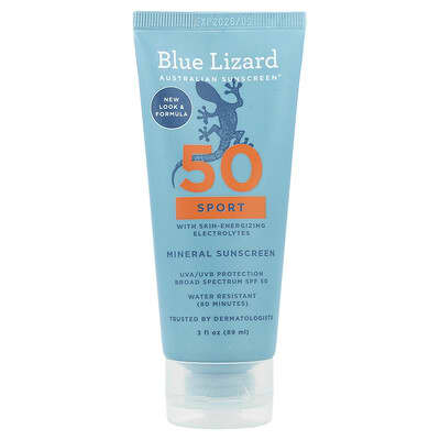 Солнцезащитный крем Sport Mineral Sunscreen, SPF 50, 3 fl oz (89 ml)