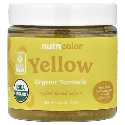 Органическая куркума Nutricolor™ Yellow, 2.5 oz (70 g)