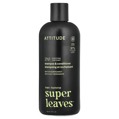 Super Leaves™ шампунь и кондиционер 2в1 для мужчин, матча и бергамот