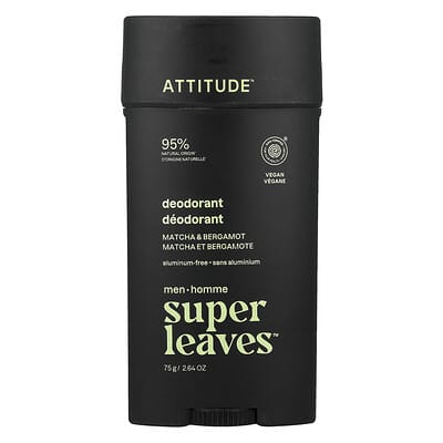 Дезодорант Super Leaves™ без алюминия для мужчин Matcha & Bergamot 2.64 oz (75 g)