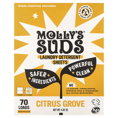 Laundry Detergent Sheets, Citrus Grove, 35 Sheets