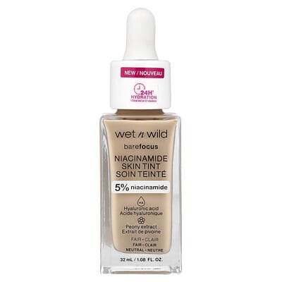 Barefocus, Niacinamide Skin Tint, 1116087 Fair, 1.08 fl oz (32 ml)